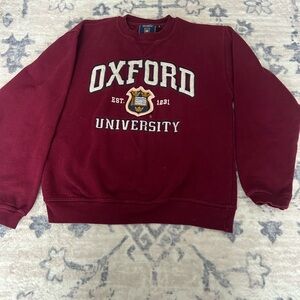 Oxford Burgundy Crewneck Sweater